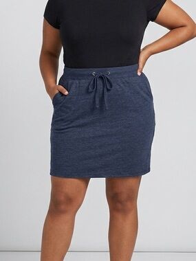 🥰SHOW SPECIAL MY STYLE Denim Look Knit Stretch Skort 2X